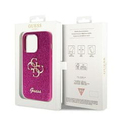 Guess Obal / kryt na Apple iPhone 15 Pro ružové - Fixed Glitter Big 4G Guess