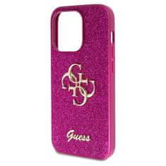 Guess Obal / kryt na Apple iPhone 15 Pro ružové - Fixed Glitter Big 4G Guess