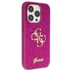 Guess Obal / kryt na Apple iPhone 15 Pro ružové - Fixed Glitter Big 4G Guess