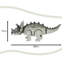 WOWO Interaktívna Hračka Dinosaurus Triceratops na Batérie s Prechádzkou, Svetlami a Revom