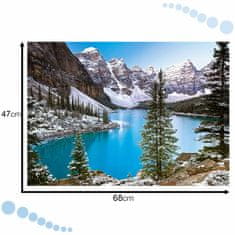 WOWO Puzzle CASTORLAND Jewel of the Rockies - 1000 dielikov, Motív Kanadského jazera, Rozmery 68x47cm