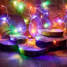 WOWO Vianočná LED Svetelná Reťaz, 10m, 100LED, s Diaľkovým Ovládaním - Ideálna pre Svadby