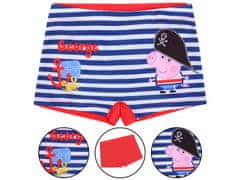 Peppa Pig Chlapčenské, červeno-modré plavky George, Prasa Peppa 2-3 lata 92-98 cm