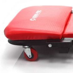 MAR-POL Montážne pojazdné lehátko, stolička 2v1 červená M80093A
