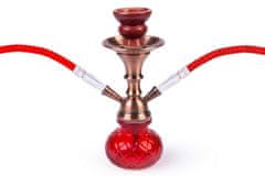 koryworld Vodná fajka - SHISHA červena 26cm/2 inhalačné hadičky