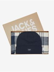 Jack&Jones Sada pánskej čiapky a šály v tmavo modrej farbe Jack & Jones Frost UNI