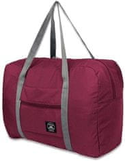 Camerazar Cestovný organizér Maxi v bordovej farbe, vodotesný nylon, 48x32x16 cm