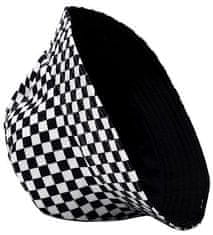 Camerazar Obojstranná čiapka FISHER BUCKET HAT, čierna a biela, brúsený polyester/bavlna, univerzálna veľkosť 55-59 cm