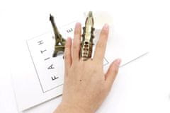 Camerazar Punkový prsteň Dračí pazúr s hrotom, bižutérny kov, strieborná farba, veľkosť 20 mm