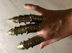 Camerazar Punkový prsteň Dračí pazúr s hrotom, bižutérny kov, strieborná farba, veľkosť 20 mm