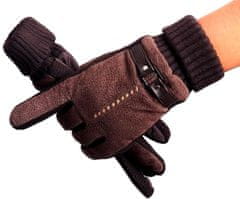 Camerazar Pánske zimné semišové rukavice s dotykovou funkciou, hnedé, univerzálna veľkosť, materiál: 40% kvalitná syntetická koža, 60% polyester
