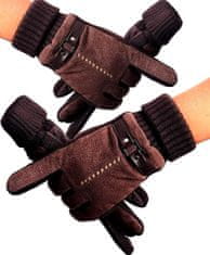 Camerazar Pánske zimné semišové rukavice s dotykovou funkciou, hnedé, univerzálna veľkosť, materiál: 40% kvalitná syntetická koža, 60% polyester