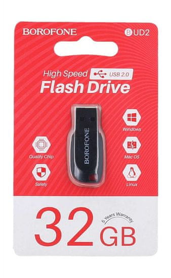 Borofone Flash disk BUD2 32GB čierny 108857