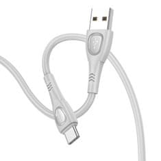 Borofone Kábel BX98 Superior - USB na typ C - 3A 1 meter sivý