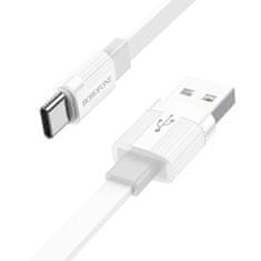 Borofone Kábel BX89 Union - USB na typ C - 3A 1 meter bielo-sivý