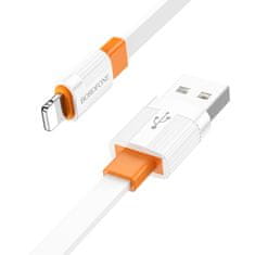 Borofone Kábel BX89 Union - USB na Lightning - 2,4A 1 meter bielo-oranžový