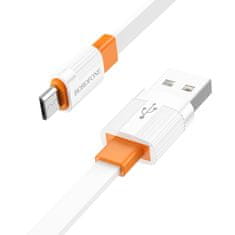 Borofone  kábel BX89 Union - USB na Micro USB - 2,4A 1 meter bielo-oranžový