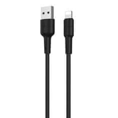 Borofone Kábel BX30 silikónový - USB na Lightning - 2,4A 1 meter čierny