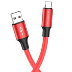 Borofone Kábel BX82 Bountiful - USB na Type-C - 3A 1 meter červený