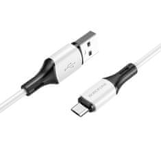 Borofone Kábel BX79 - USB na Micro USB - 2,4A 1 meter biely