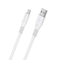 Borofone  kábel BX23 Wide Power - USB na MicroUSB - 2,4A 1 meter biely