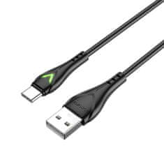 Borofone Kábel BX65 Bright - USB na typ C - 2A 1 meter čierny