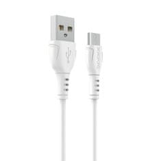 Borofone Kábel BX51 Triumph - USB na Micro USB - 2,4A 1 meter biely