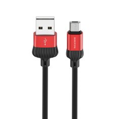 Borofone  kábel BX28 Dignity - USB na Micro USB - 2,4A 1 meter červený