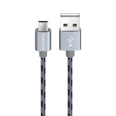 Borofone Kábel BX24 - USB na Micro USB - 2,4A 1 meter sivý