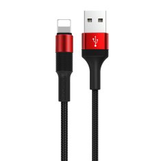 Borofone Kábel BX21 Outstanding - USB na Lightning - 2,4A 1 meter červený