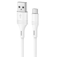 Borofone Kábel BX43 CoolJoy - USB na Micro USB - 2,4A 1 meter biely