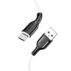 Borofone  BX63 Charming Cable - USB na MicroUSB - 2,4A 1 meter čiernobiely