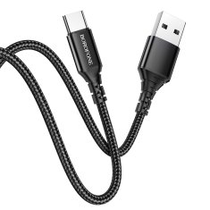 Borofone Kábel BX54 Ultra Bright - USB na typ C - 2,4 A 1 meter čierny