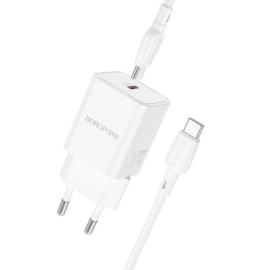 Borofone Rýchlonabíjačka BN13 s káblom USB-C 30W biely