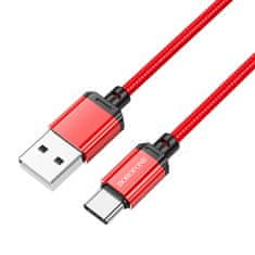 Borofone Kábel BX87 Sharp - USB na typ C - 3A 1 meter červený