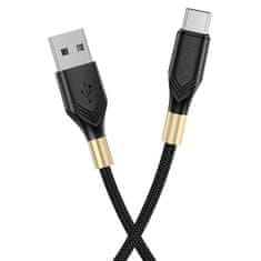 Borofone Kábel BX92 Advantage - USB Type-C - 3A 1 meter čierny