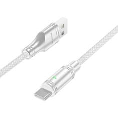 Borofone Kábel BU40 Advantage - USB na typ C - 3A 1,2 metra sivý