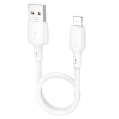 Borofone  BX93 Super napájací kábel - USB na Lightning - PD 20W 0,25 m biely