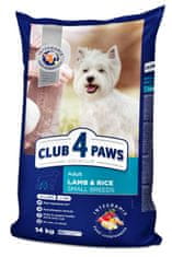 Club4Paws Premium CLUB 4 PAWS suché krmivo pre malé plemená - jahňacie a ryža 14 kg