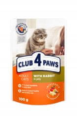 Club4Paws Premium CLUB 4 PAWS vlhké krmivo pre mačky - Králik v želé 24x100g