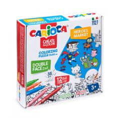 Carioca Vyfarbovacie puzzle CARIOCA 35 ks Superhrdinovia a obchod