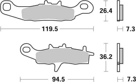 SBS Brzdové doštičky 726SI