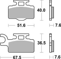 SBS Brzdové doštičky 752RSI