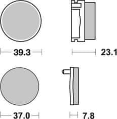 SBS Brzdové doštičky 637SI