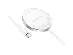 Borofone Bezdrôtová rýchlonabíjačka BQ18 TopQ MagSafe 15W biela 91485