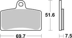 SBS Brzdové doštičky 821HS