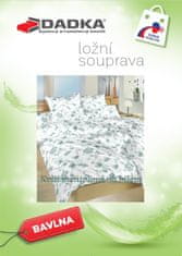 Dadka Obliečky bavlna Kvietia mentolové na bielom 220x200, 2x70x90 cm