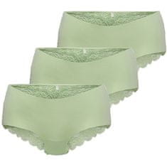 ONLY 3 PACK - dámske nohavičky ONLCHLOE 15257469 Subtle Green (Veľkosť XS)