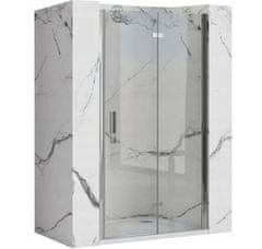 REA Molier, skladacie sprchové dvere 90x190cm, 6mm číre sklo, chrómový profil, REA-K8539