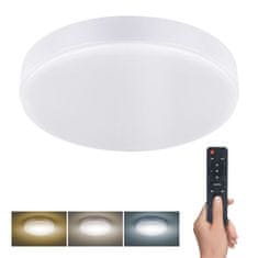 Solight Solight LED osvetlenie LECCE s diaľkovým ovládačom, 50W, 3000lm, 40cm, zmena chromatickosti, stmievateľné, biela WO799